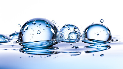 透明感のある水と水滴　Generative AI