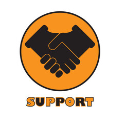 Support Icon Vector Image Illustration Isolated on White Background