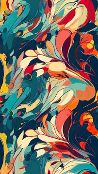 floral, flowers pattern seamless abstract texture illustration digital art tileable repeating
pattern wallpaper colorful background artwork generative ai
