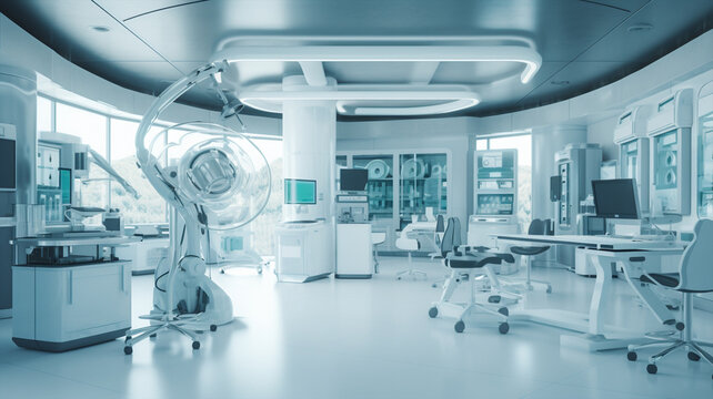 modern innovative lab, high tech state of the art laboratory