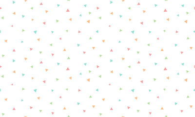 Colorful triangles seamless pattern on white background. Vector Repeating Textures.