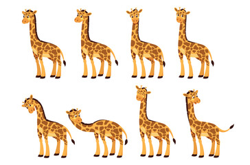 Giraffe sticker set