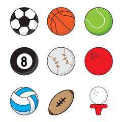 Sport Ball Bundle vector image .