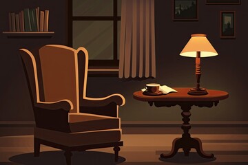 minimalist dining room with a wooden table and chairs. Generative AI