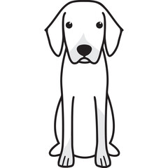 Black Forest Hound Dog Breed Cartoon Kawaii Sketch Hand Drawn Watercolor Painting Silhouette Sticker Illustration Sublimation EPS Vector Graphic