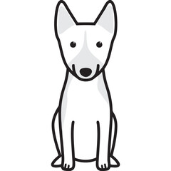 Basenji Dog Breed Cartoon Kawaii Sketch Hand Drawn Watercolor Painting Silhouette Sticker Illustration Sublimation EPS Vector Graphic