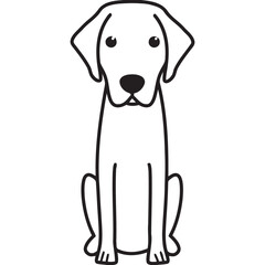 Blue Lacy Dog Breed Cartoon Kawaii Sketch Hand Drawn Watercolor Painting Silhouette Sticker Illustration Sublimation EPS Vector Graphic