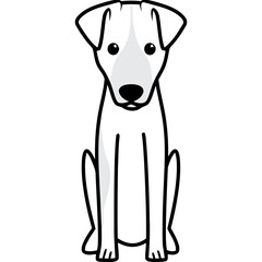 Fototapeta premium Danish Swedish Farmdog Dog Breed Cartoon Kawaii Sketch Hand Drawn Watercolor Painting Silhouette Sticker Illustration Sublimation EPS Vector Graphic