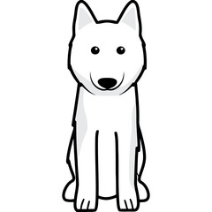 Czechoslovakian Vlcak Dog Breed Cartoon Kawaii Sketch Hand Drawn Watercolor Painting Silhouette Sticker Illustration Sublimation EPS Vector Graphic