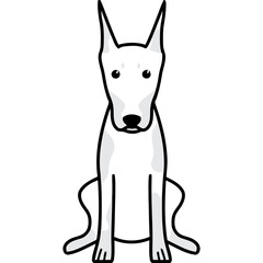 Doberman Pinscher Dog Breed Cartoon Kawaii Sketch Hand Drawn Watercolor Painting Silhouette Sticker Illustration Sublimation EPS Vector Graphic