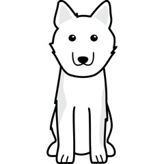 Finnish Spitz Dog Breed Cartoon Kawaii Sketch Hand Drawn Watercolor Painting Silhouette Sticker Illustration Sublimation EPS Vector Graphic