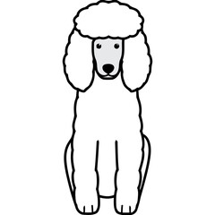 Poodle Dog Breed Cartoon Kawaii Sketch Hand Drawn Watercolor Painting Silhouette Sticker Illustration Sublimation EPS Vector Graphic