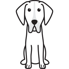 Perdiguero Navarro Dog Breed Cartoon Kawaii Sketch Hand Drawn Watercolor Painting Silhouette Sticker Illustration Sublimation EPS Vector Graphic