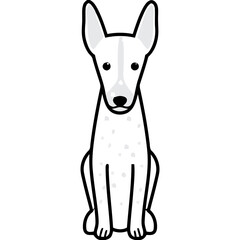 Peruvian Inca Orchid Dog Breed Cartoon Kawaii Sketch Hand Drawn Watercolor Painting Silhouette Sticker Illustration Sublimation EPS Vector Graphic