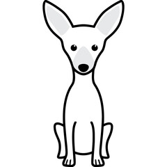 Russian Toy Dog Breed Cartoon Kawaii Sketch Hand Drawn Watercolor Painting Silhouette Sticker Illustration Sublimation EPS Vector Graphic