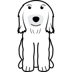 Schapendoes Dog Breed Cartoon Kawaii Sketch Hand Drawn Watercolor Painting Silhouette Sticker Illustration Sublimation EPS Vector Graphic