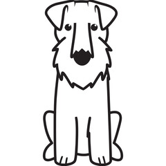 Sealyham Terrier Dog Breed Cartoon Kawaii Sketch Hand Drawn Watercolor Painting Silhouette Sticker Illustration Sublimation EPS Vector Graphic