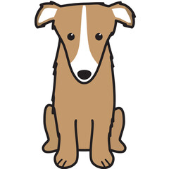 Borzoi Dog Breed Cartoon Kawaii Sketch Hand Drawn Watercolor Painting Silhouette Sticker Illustration Sublimation EPS Vector Graphic