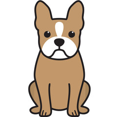 Boston Terrier Dog Breed Cartoon Kawaii Sketch Hand Drawn Watercolor Painting Silhouette Sticker Illustration Sublimation EPS Vector Graphic