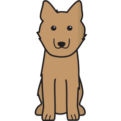 Finnish Spitz Dog Breed Cartoon Kawaii Sketch Hand Drawn Watercolor Painting Silhouette Sticker Illustration Sublimation EPS Vector Graphic