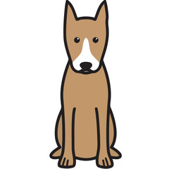 German Pinscher Dog Breed Cartoon Kawaii Sketch Hand Drawn Watercolor Painting Silhouette Sticker Illustration Sublimation EPS Vector Graphic