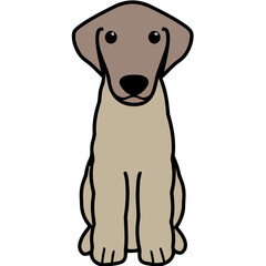 Kuvasz Dog Breed Cartoon Kawaii Sketch Hand Drawn Watercolor Painting Silhouette Sticker Illustration Sublimation EPS Vector Graphic