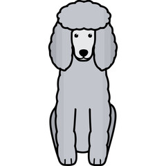 Poodle Dog Breed Cartoon Kawaii Sketch Hand Drawn Watercolor Painting Silhouette Sticker Illustration Sublimation EPS Vector Graphic