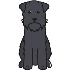 Wirehaired Pointing Griffon Dog Breed Cartoon Kawaii Sketch Hand Drawn Watercolor Painting Silhouette Sticker Illustration Sublimation EPS Vector Graphic