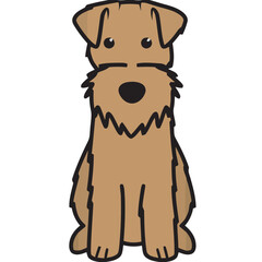 Wire Fox Terrier Dog Breed Cartoon Kawaii Sketch Hand Drawn Watercolor Painting Silhouette Sticker Illustration Sublimation EPS Vector Graphic