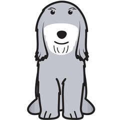 Tibetan Terrier Dog Breed Cartoon Kawaii Sketch Hand Drawn Watercolor Painting Silhouette Sticker Illustration Sublimation EPS Vector Graphic