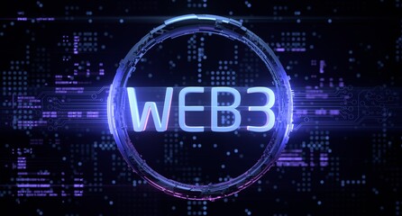 WEB3 next generation world wide web blockchain technology with decentralized information, distributed social network	
 - obrazy, fototapety, plakaty