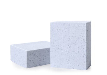 Decorative podiums isolated on white background