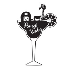 Fototapeta na wymiar Ranch Water alcoholic cocktail