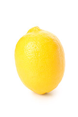 Whole fresh lemon on white background