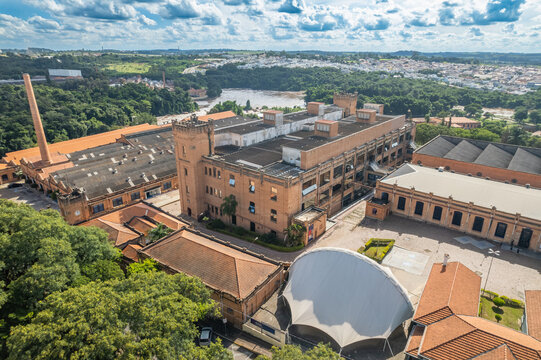 Salto, S&atilde;o Paulo/Brazil - Circa February 2023: Aerial view of Salto, S&atilde;o Paulo. Ceunsp