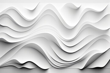 Obraz premium white wall with a wavy pattern. Generative AI