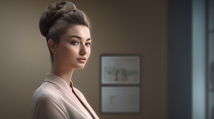 スーツ姿の若い欧米人・白人ビジネスウーマン（Generative AI）
