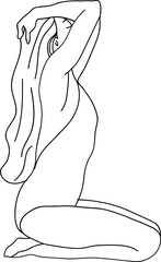 Line Art Woman