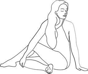 Line Art Woman
