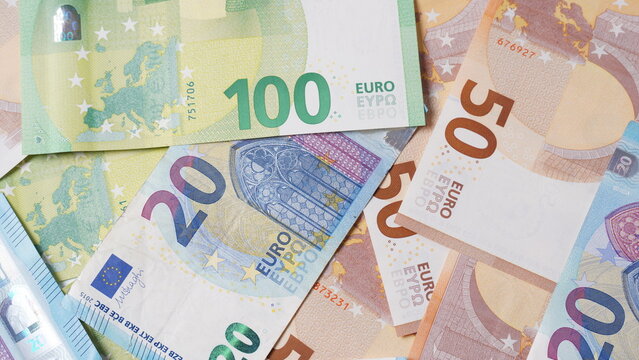 Euro currency. Cash money background. The currency, money concepts for way to success, profit, banking .