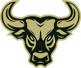 Bull Head Logo Vector Template Illustration Design. Mascot Transparent Bull Logo design Bull sport logo