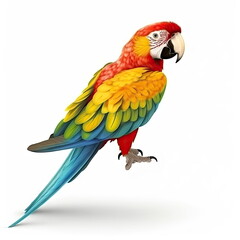 Fototapeta premium parrot bird, white background