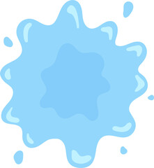 Blue water splash, element and illustration