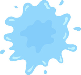 Blue water splash, element and illustration