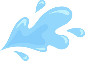 Fototapeta na wymiar Blue water splash, element and illustration