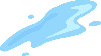 Blue water splash, element and illustration