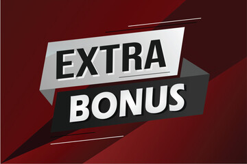 extra bonus word concept vector illustration with lines 3d style for social media landing page, template, ui, web, mobile app, poster, banner, flyer, background, gift card, coupon, label, wallpaper