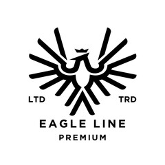 Eagle Line abstract logo icon design illustration