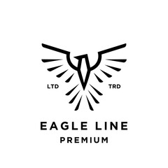 Eagle Line abstract logo icon design illustration
