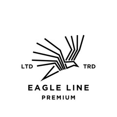 Eagle Line abstract logo icon design illustration